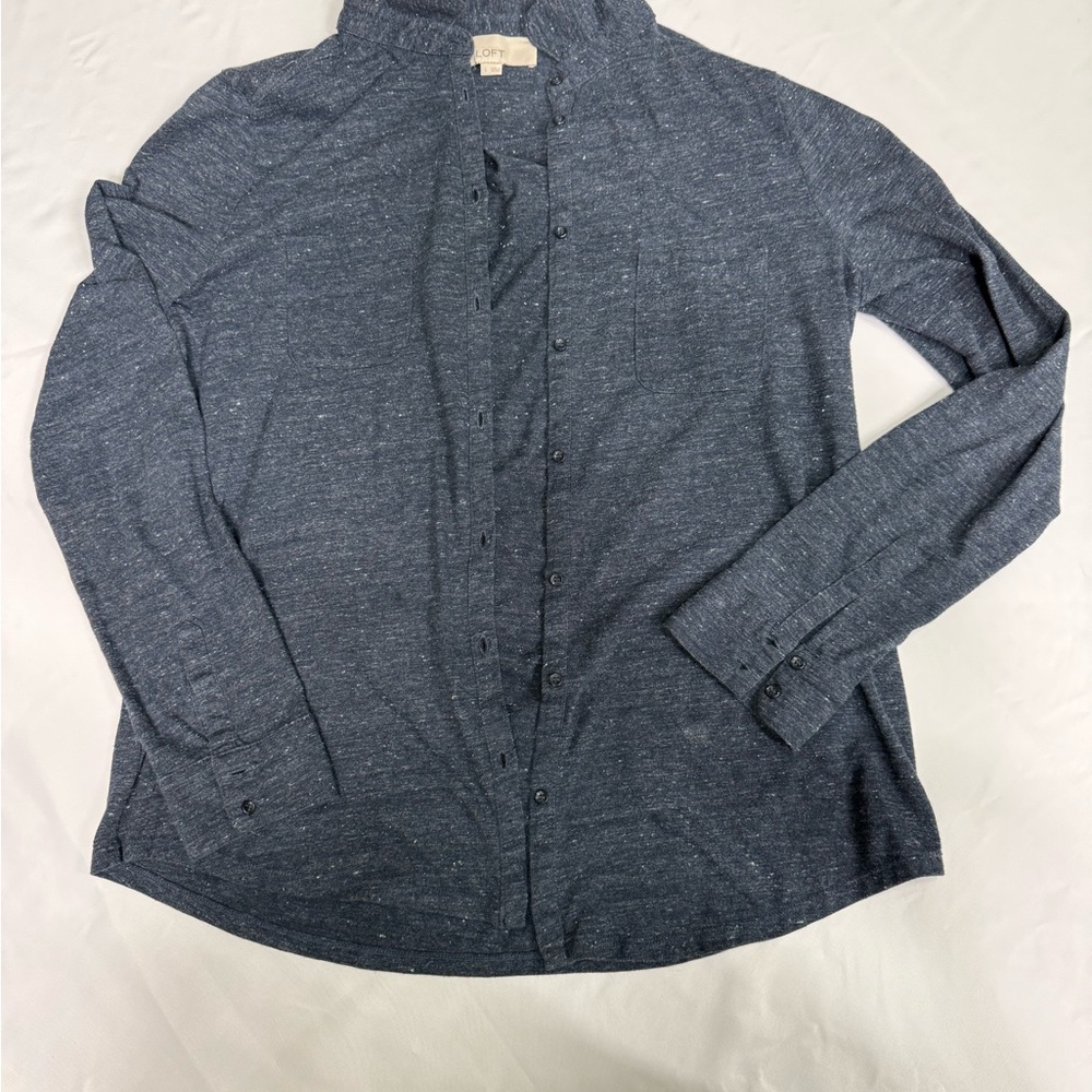 LOFT Speckled Knit Button Down - Women’s